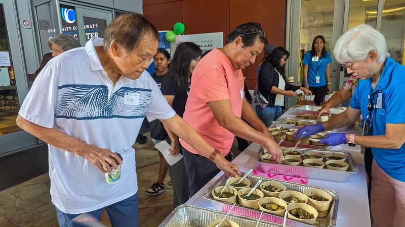 event participants with food